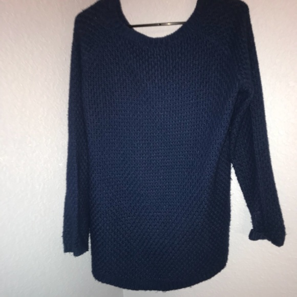 Dark Blue Forever 21 Slouch Sweater - Picture 2 of 4